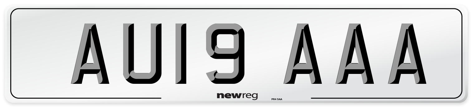 AU19 AAA Number Plate from New Reg